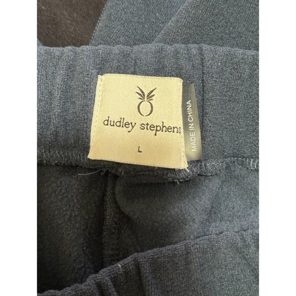 Dudley Stephens Size Large Navy Blue Fleece Elastic Waistband Sweatpants - Picture 2 of 7